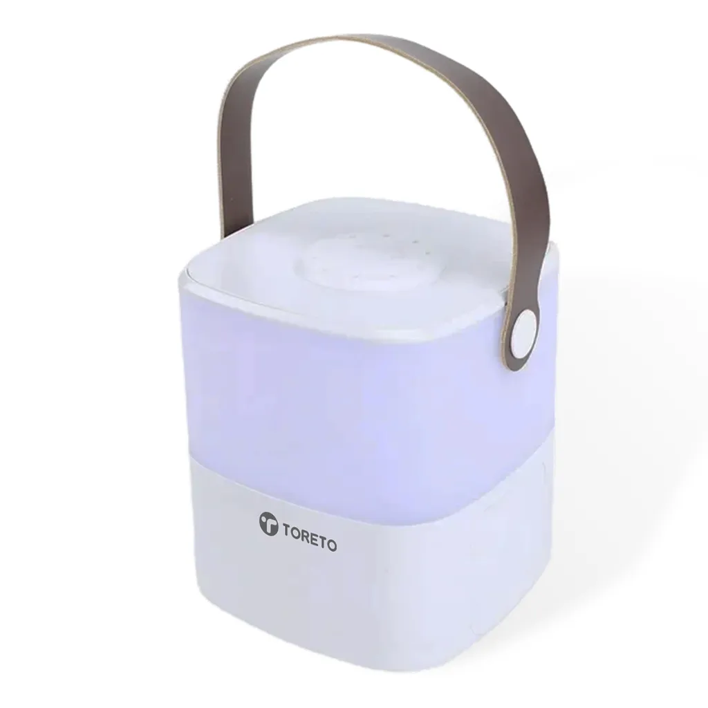 Toreto VoltGlow Portable LED Lamp with Power Bank & Touch Control – Rechargeable Table Light (White)