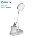 Toreto Madrid LED Desk Lamp with Mobile Stand, Pen Holder & Touch Control – Dimmable Study Light