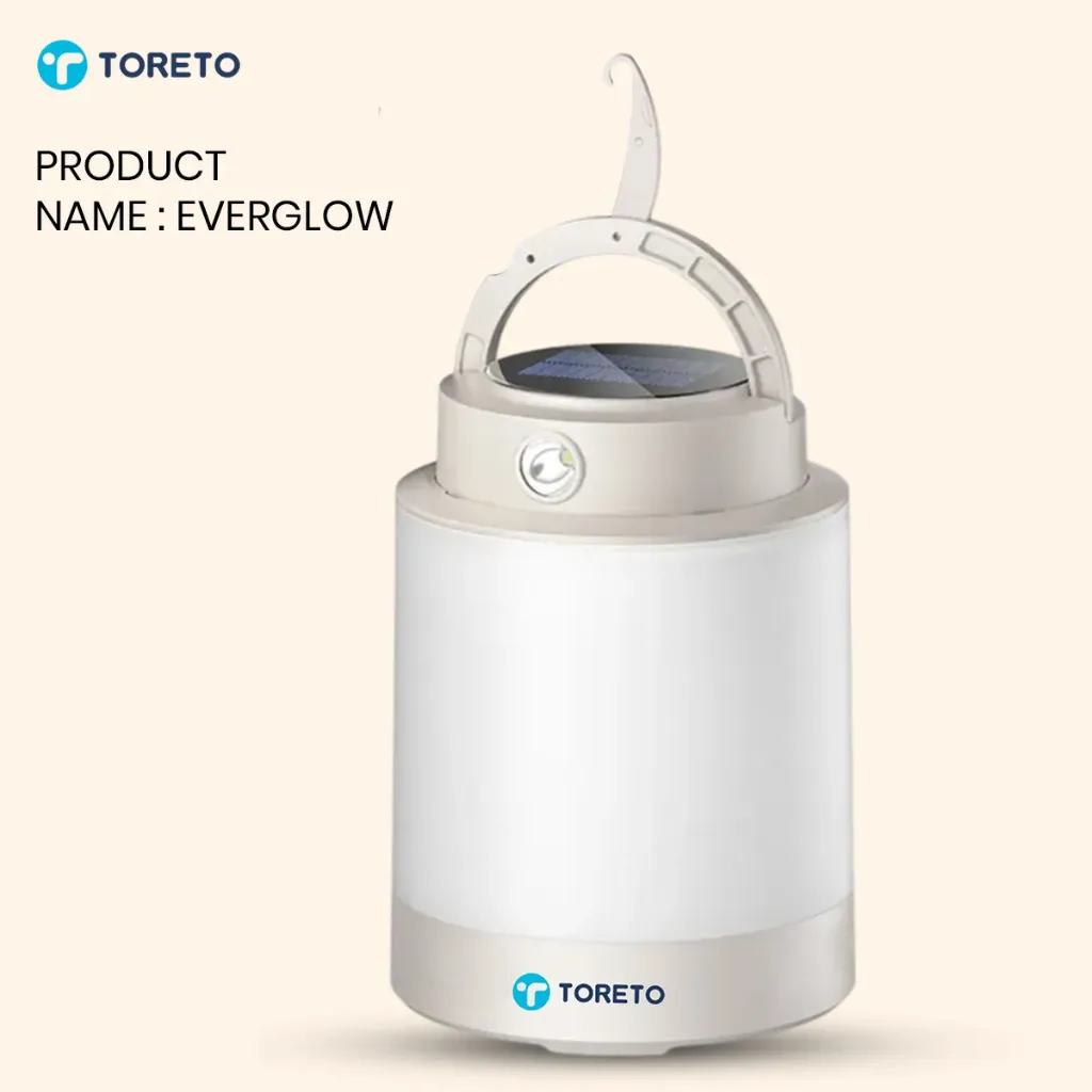 Toreto EverGlow Portable LED Lantern with Dimmable Light, Detachable Torch & Fast Charging