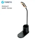 Toreto Gleam LED Desk Lamp with 15W Wireless Charging & Pen Holder – Smart Workspace Light
