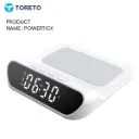 Toreto PowerTick Smart Alarm Clock with 15W Wireless Charging & Dual Alarm