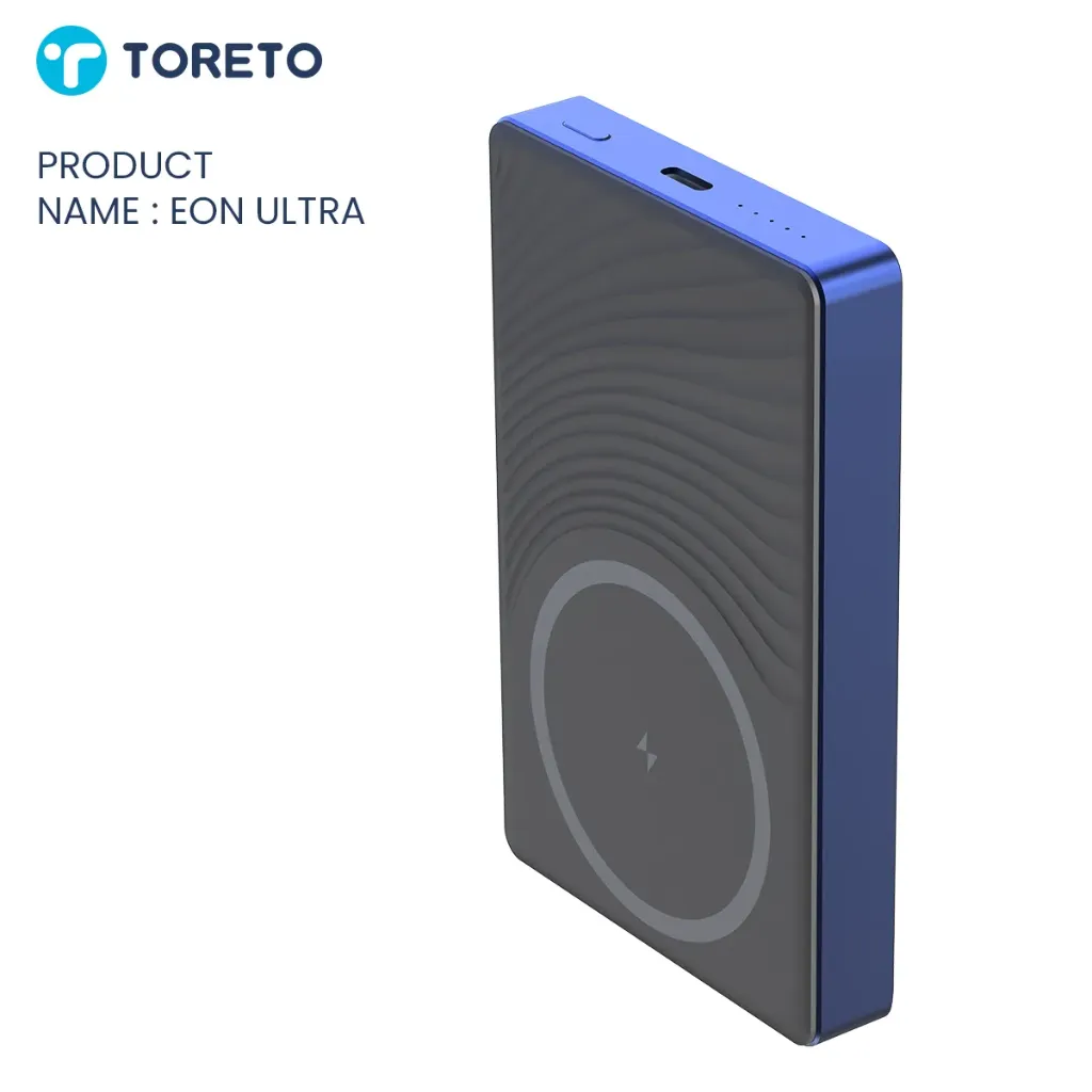 Toreto EON Ultra 10000mAh MagSafe Wireless Power Bank – 15W Wireless & 20W Fast Charging