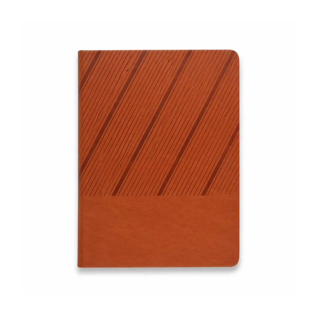 A5 Textured Stripe PU Leather Notebook – 192 Pages Premium Executive Diary(Custom Branding Available)