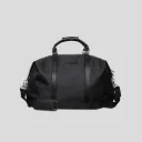 Urban Wolf Faux Leather Duffle Bag-Black