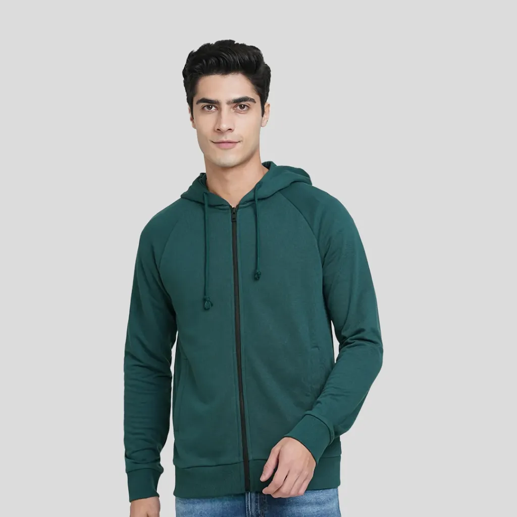 Jack & Jones Austin Hoodie – Cotton Blend Zip-Up Hoodie, 280 GSM