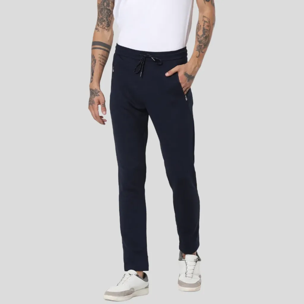 Jack & Jones Nashville Track Pants – Premium Polyester Dry Fit, 220 GSM (Blue)
